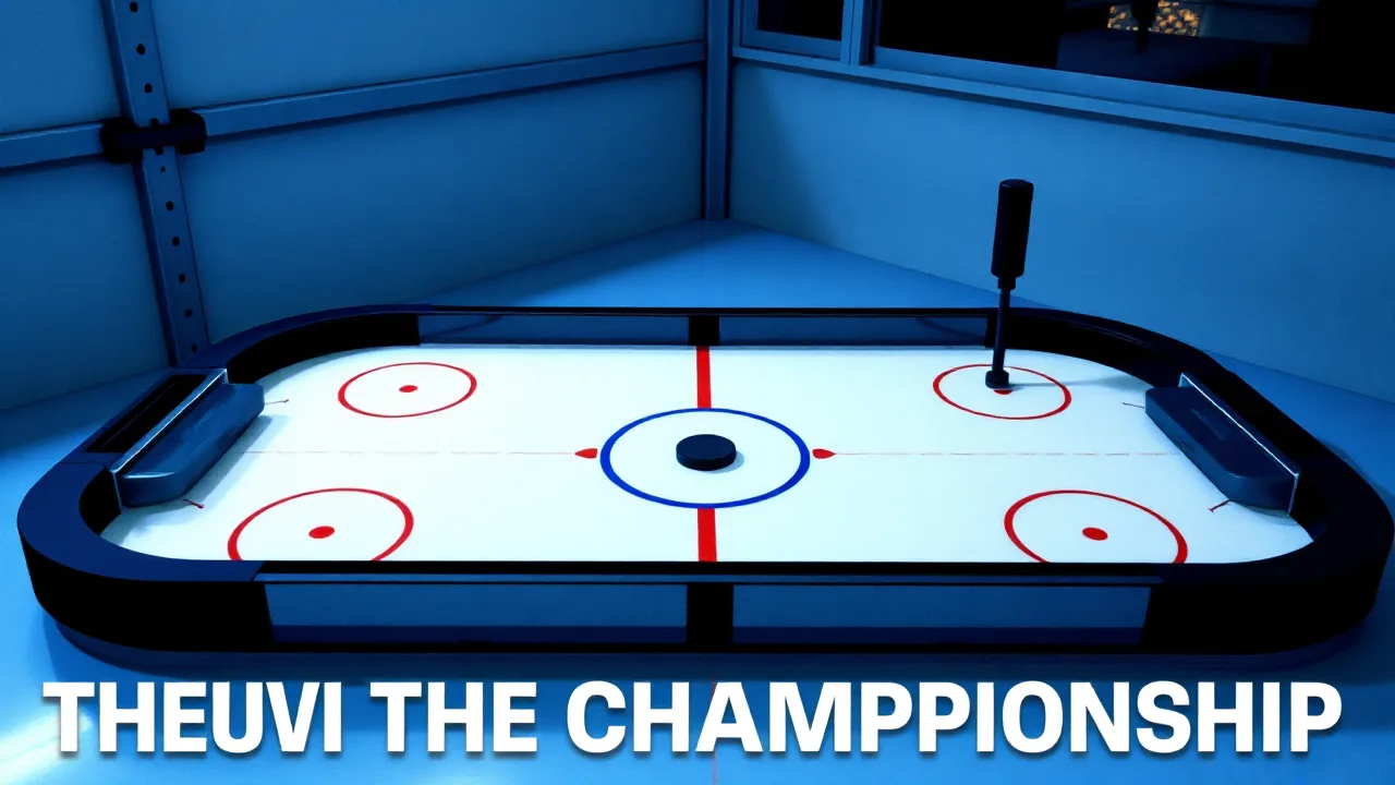 Play air hockey cup on crazy games and win the championship image