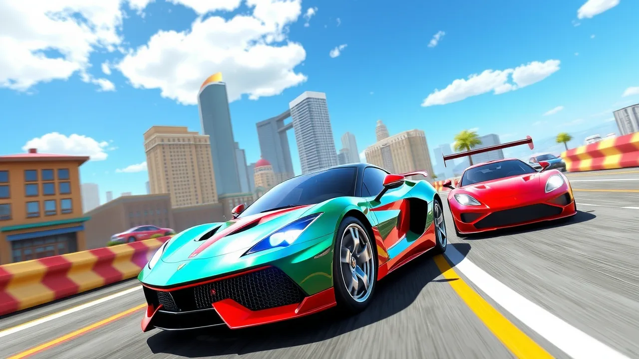 Revving Up the Action in Extreme Car Driving Racing 3D image