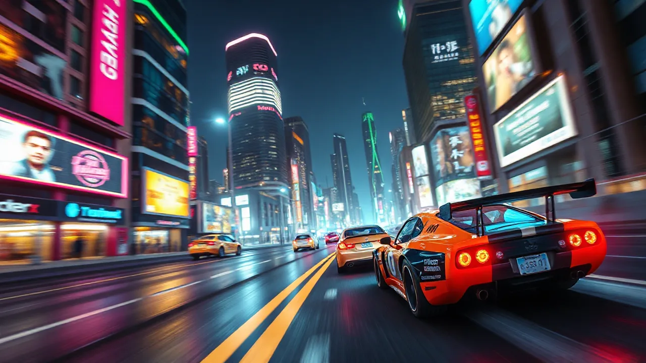 Night City Racing Play on Crazy Games: Urban Speed Challenge image