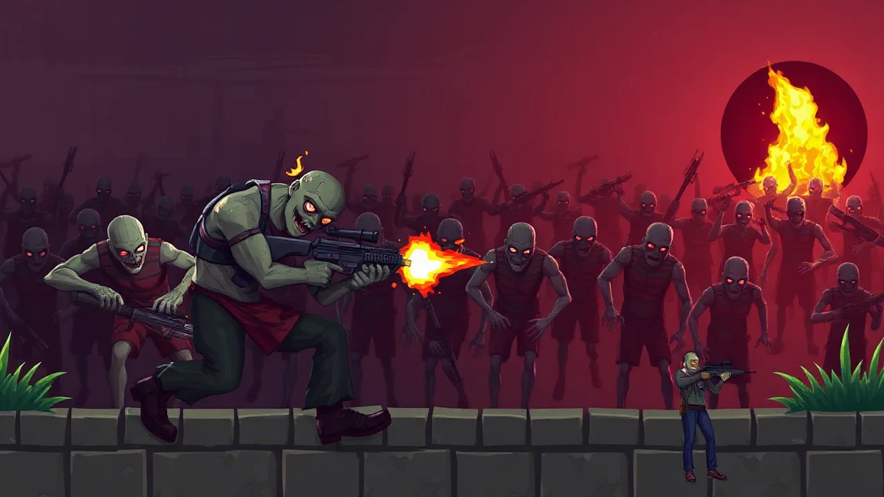 Survive the Horde in 2d zombie shooter image