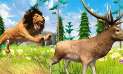 Realistic Lion Hunting Animal 2024 image