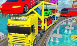 Crazy Mega Car Transport Truck Game image