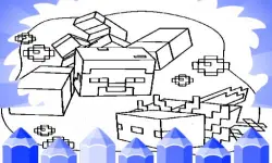 Axolotl Minecraft Coloring Pages image