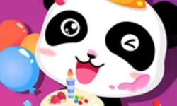 Happy Birthday Party With Baby Panda image