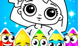 Coloring Dolls image