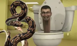 Python Snake Kill Skibidi Toilet Backrooms image