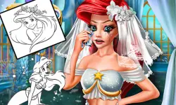 Coloring Book for Ariel Mermaid image