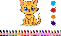 Cute Cat Coloring Book image