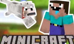 Minicraft: Steve And Wolf Adventure image