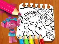 image bg Les Trolls Coloring Book